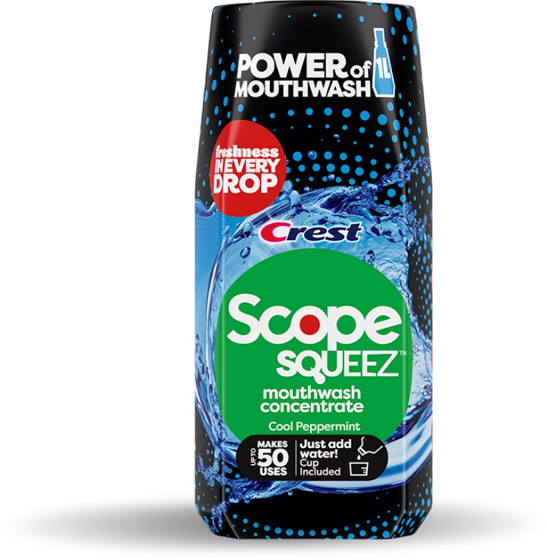 Crest Scope Squeez Concentrated Mouthwash, Peppermint, 1-count