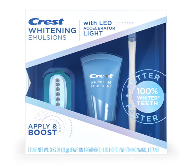 Crest Whitening Emulsions || Leave-on Teeth Whitening Kit with LED Light