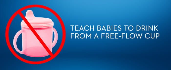 Free-flow Cup for Babies to Avoid Teeth Spots